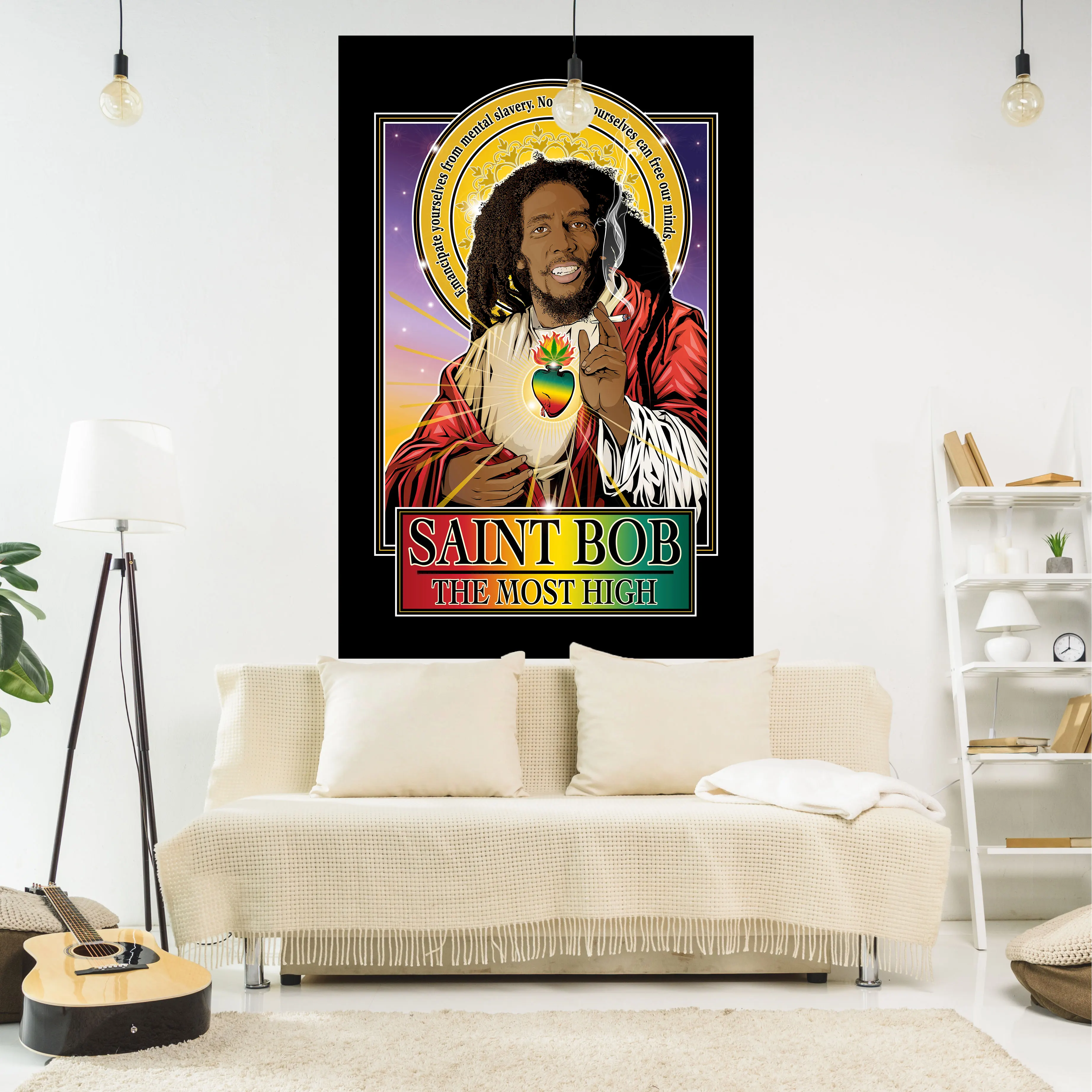 

Saint Bob Tapestries Religion Wall Hanging Carpets Aesthetic Room Decorations Dorm Or Living Room Decor