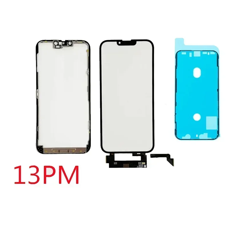 2in1 Frame External Glass With Touch Digitizer Screen With OCA For iPhone 12 mini 13 Pro Max TP Replacement