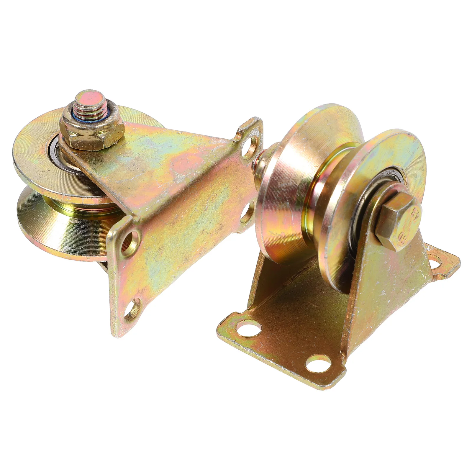 

2PCS Sliding Door Pulley Wheel V Groove Track Cable Hanging Ceiling Mount Garage Lamp Sturdy Iron Smooth Operation Wardrobe