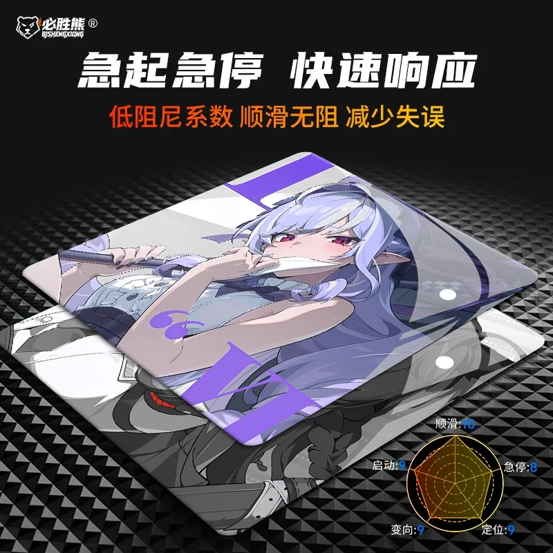 Anime Animation Micro-etching Glass Mouse Pad Gaming Pad Smooth Frosted Surface Waterproof Desk Tempered Multiple Sizes Optional
