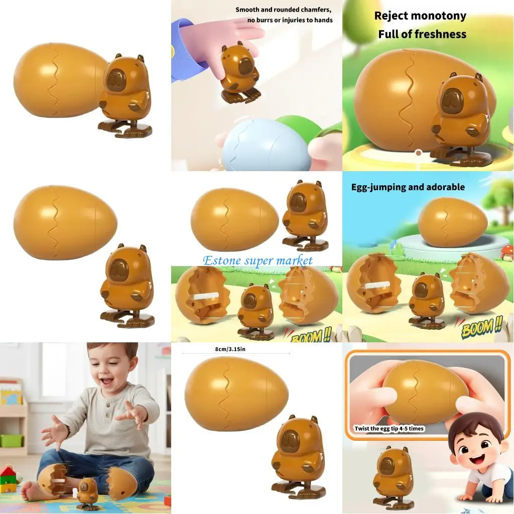 090B Capybara-Springspielzeug zum Aufziehen mit sicherem ABS-Handball-Überraschungsspielzeug