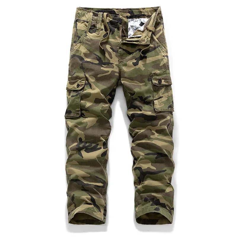 

Spring Autumn Camouflage Cargo Pants Men Streetwear Hip Hop Men Joggers Trousers Long Slim Military Camo Pants Brand JJ540