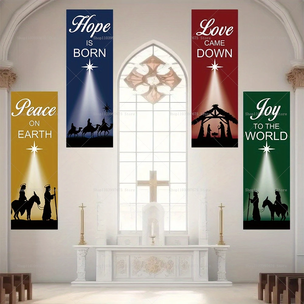 4pcs Nativity Scene Silhouette - Photography Architecture recension och pris