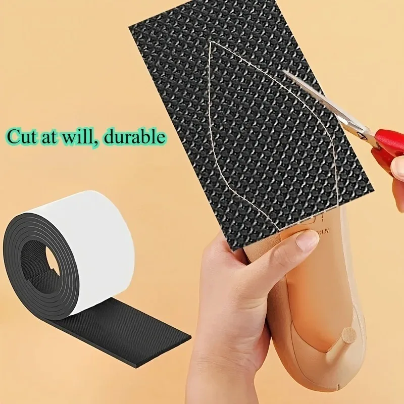 1pc Shoe Sole Anti-Slip Wear-Resistant Self-Adhesive (Shoe Sole Protection Tape), Surface Diamond Anti-Slip Pattern, Self-Adhesi