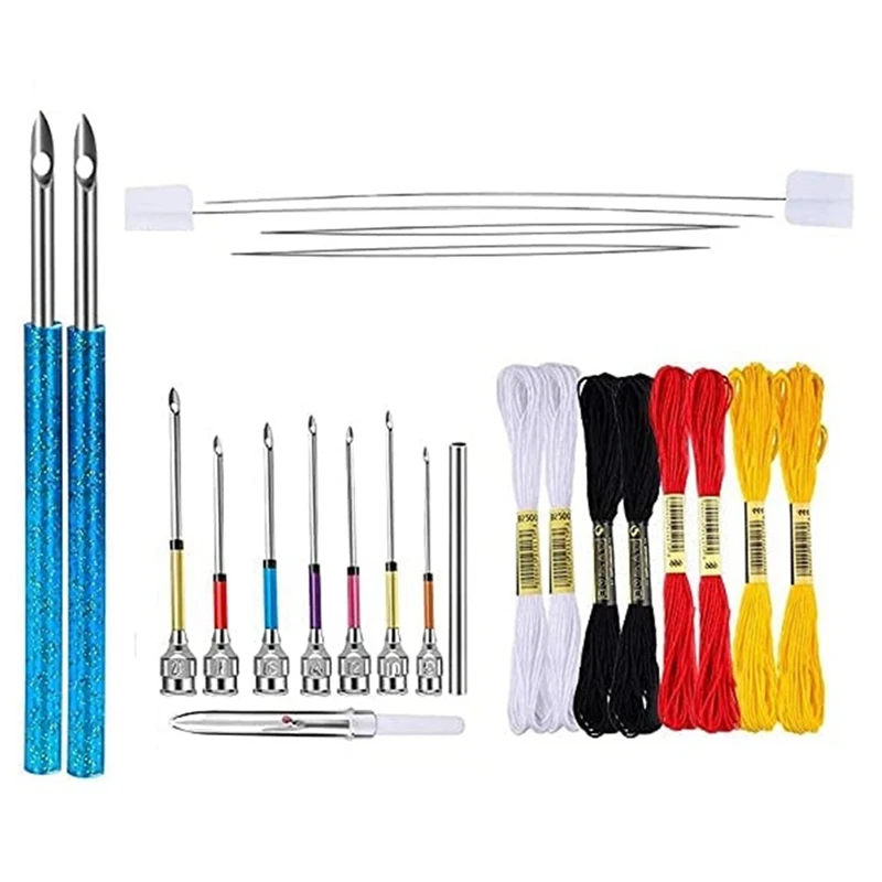 Embroidery Stitching Felting Punch Needles Punch Needle Kit Poking Cross Stitch Tool Crochet Knitting Needle Thread