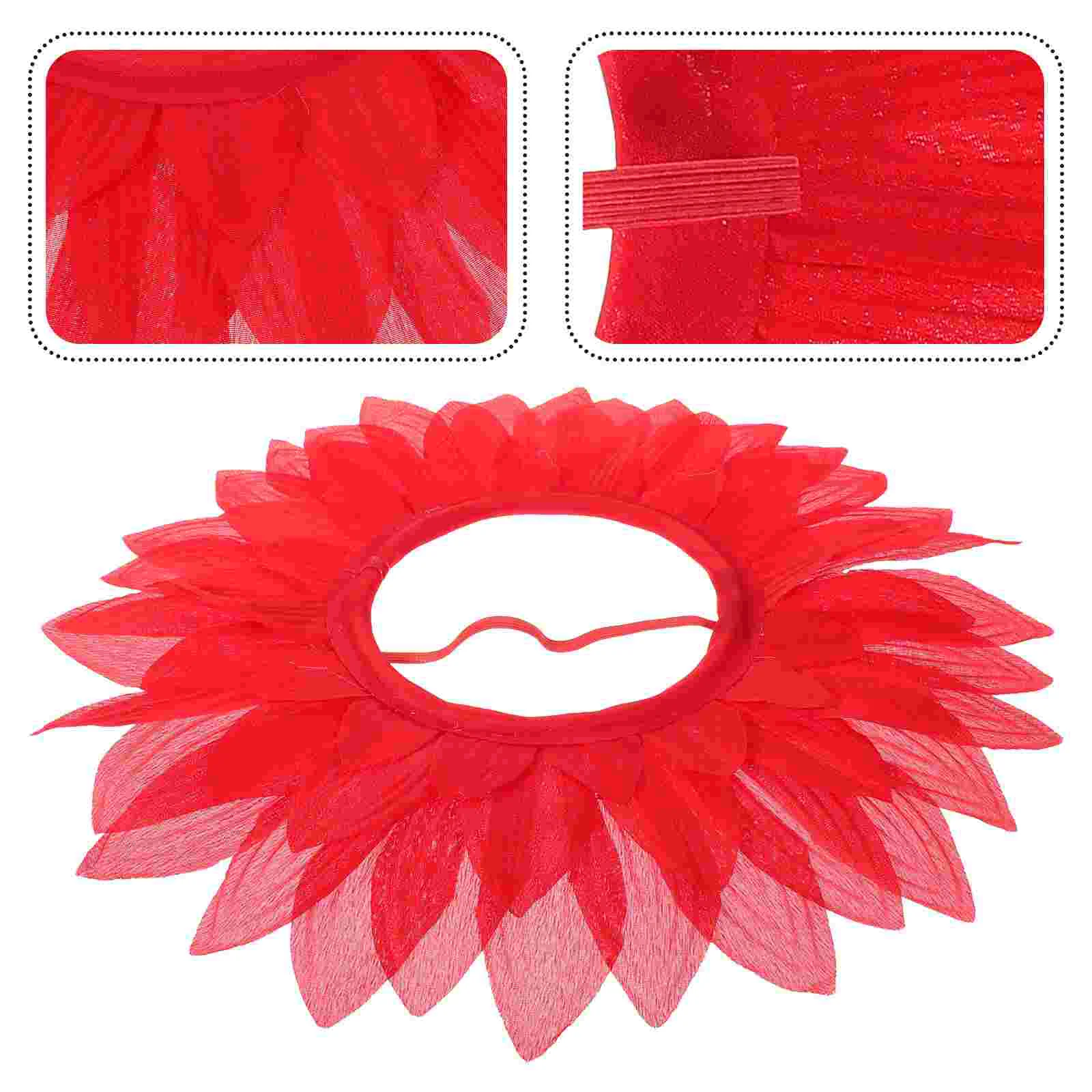 Red Flower Headband Headwear Wearing Novelty Headgear Sunflower Baby Costume Decorations