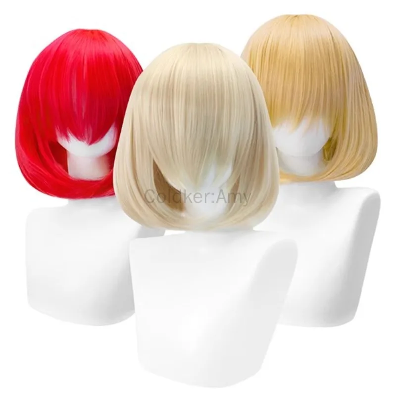 

Universal Anime Wigs Heat Resistant Synthetic Hair for Cosplay Daily Styling 35cm Cosplay Short Wig Black White Purple Blue