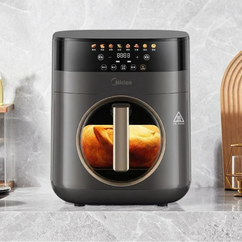 YanKao Large Capacity Smart Air Fryer Dual Heat Source Visible Household Multifunctional Electric Oven No Flip