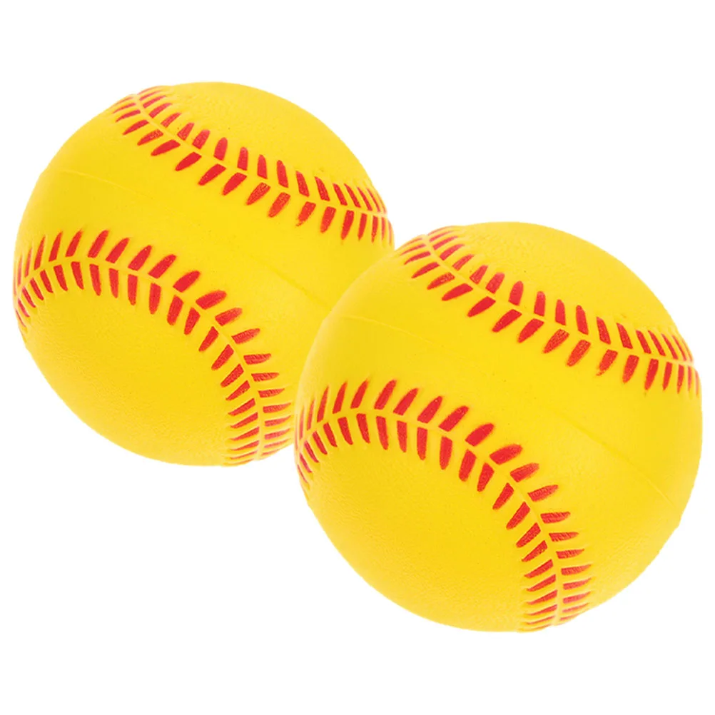 

2Pcs 's Baseball PU Sponge Training Balls Soft Indoor Outdoor Practice Softballs for Safe Learning