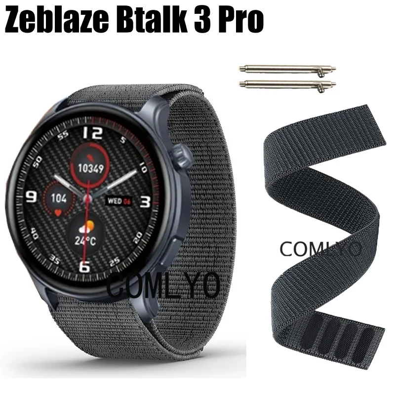 NEW For Zeblaze Btalk 3 Pro Strap Nylon Smart Watch Band Hook&Look Soft Belt Watchband