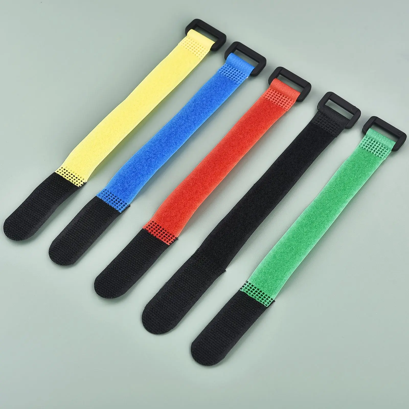 10Pcs Nylon Cable Ties Reverse Buckle Strap 2cm Width Reusable Magic Self Adhesive Tape Fastener Hook Loop Fixed Strap Durable