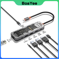 8 In 1 Hub Usb 3.0 Type C To HDMI-Compatible 4K 30Hz Docking Station PD 100W Usb Splitter for Macbook Air Laptop Pc Accessories