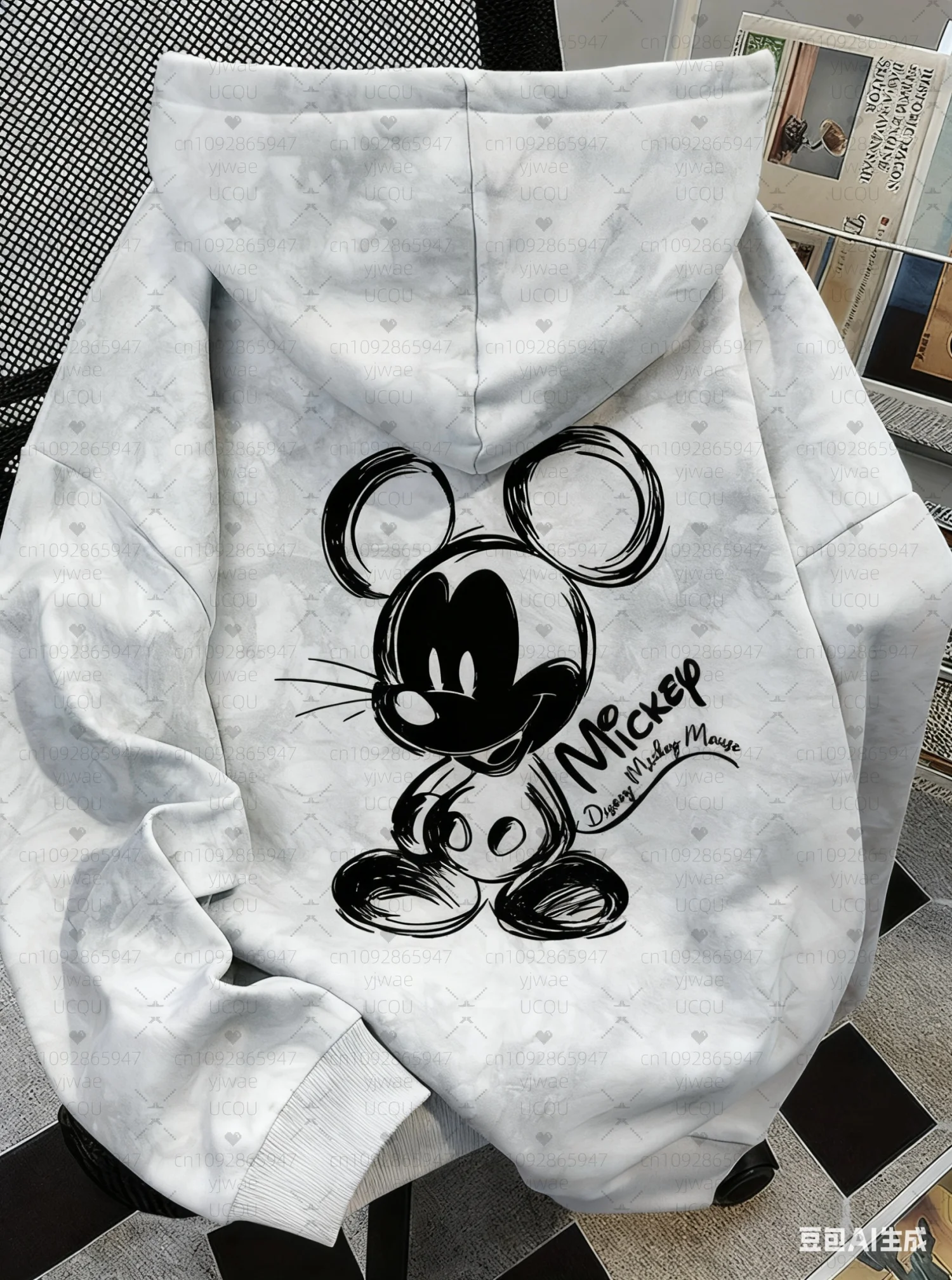 2025 Merry Christmas Graphic Topolino Felpa con cappuccio da donna Felpa con cappuccio Felpa con cappuccio All-Match Donna Abbigliamento donna