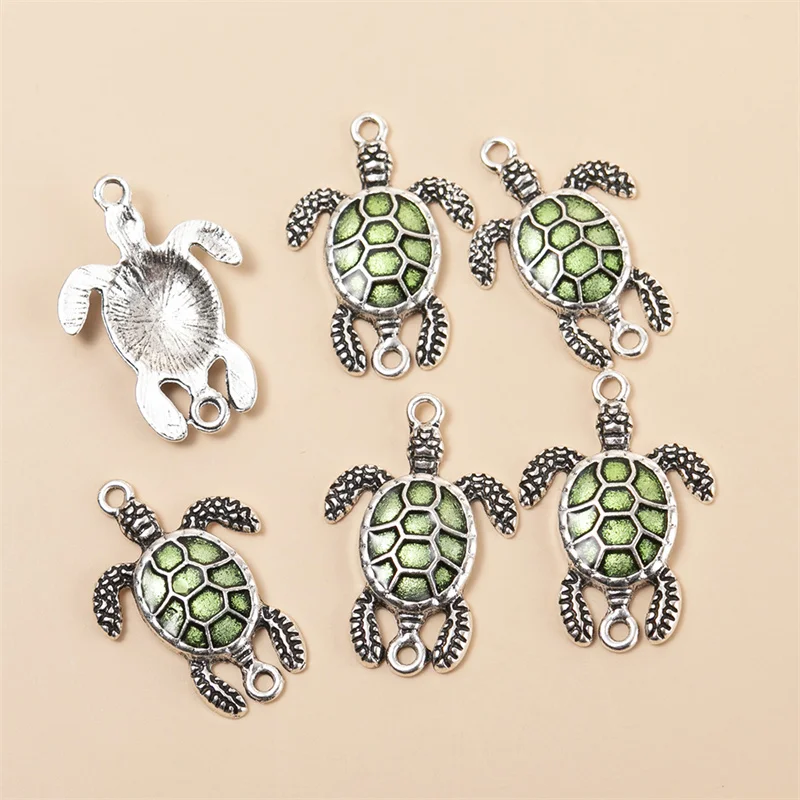 10pcs/lot Animals Sea Turtle Charms Connector Pendant DIY Necklaces Bracelets for Jewelry Making Accessories