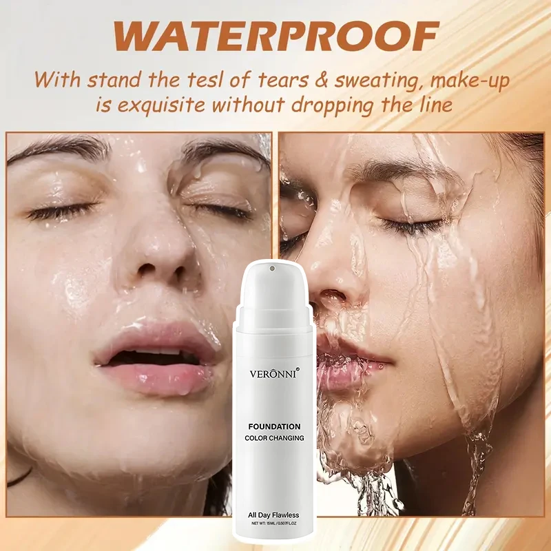 Flüssige Grundierung bedeckt natürliche Mängel ohne Klebepulver, schlichte Gesichtscreme, transparente Grundierung, verdeckt Hautunreinheiten