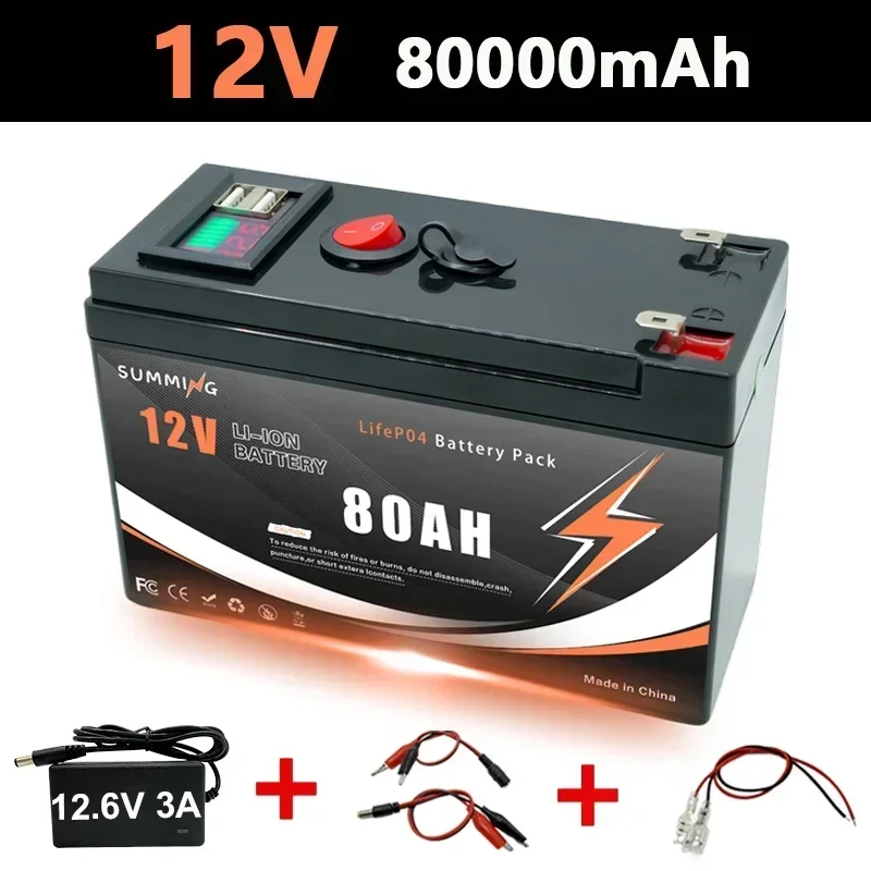 12V LiFePO4 150Ah lithiumbatterij 4000+ diepe cycli, voor Power Wheels-speelgoed, scooter, radio, UPS, kajakviszoeker, zonnepaneel