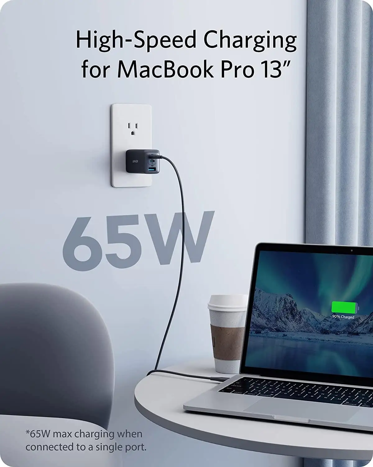 Anker 65W GaN II PPS محول شاحن سريع قابل للطي مدمج لهاتف iPhone Samsung Huawei