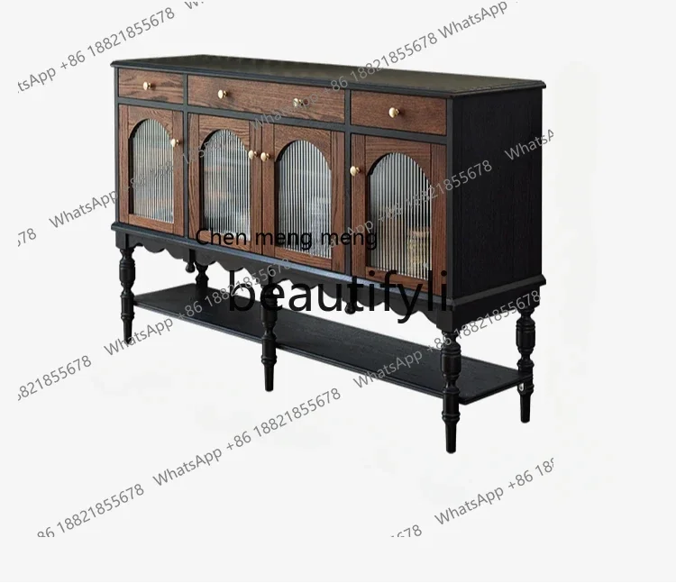 

GFrench retro side cabinet against the wall station kitchen cabinet locker dining room tea cabinet