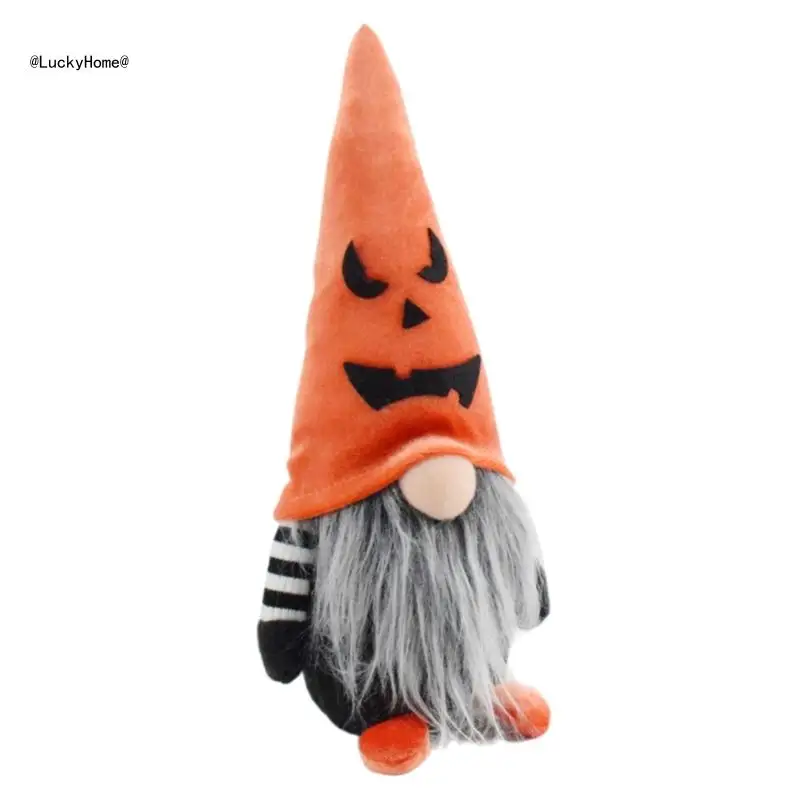 Intimidating Tabletop Gnomes Decors Eerie Halloween Party Display Decoration Elegant Gnomes Figurine Festival Charm 11UA