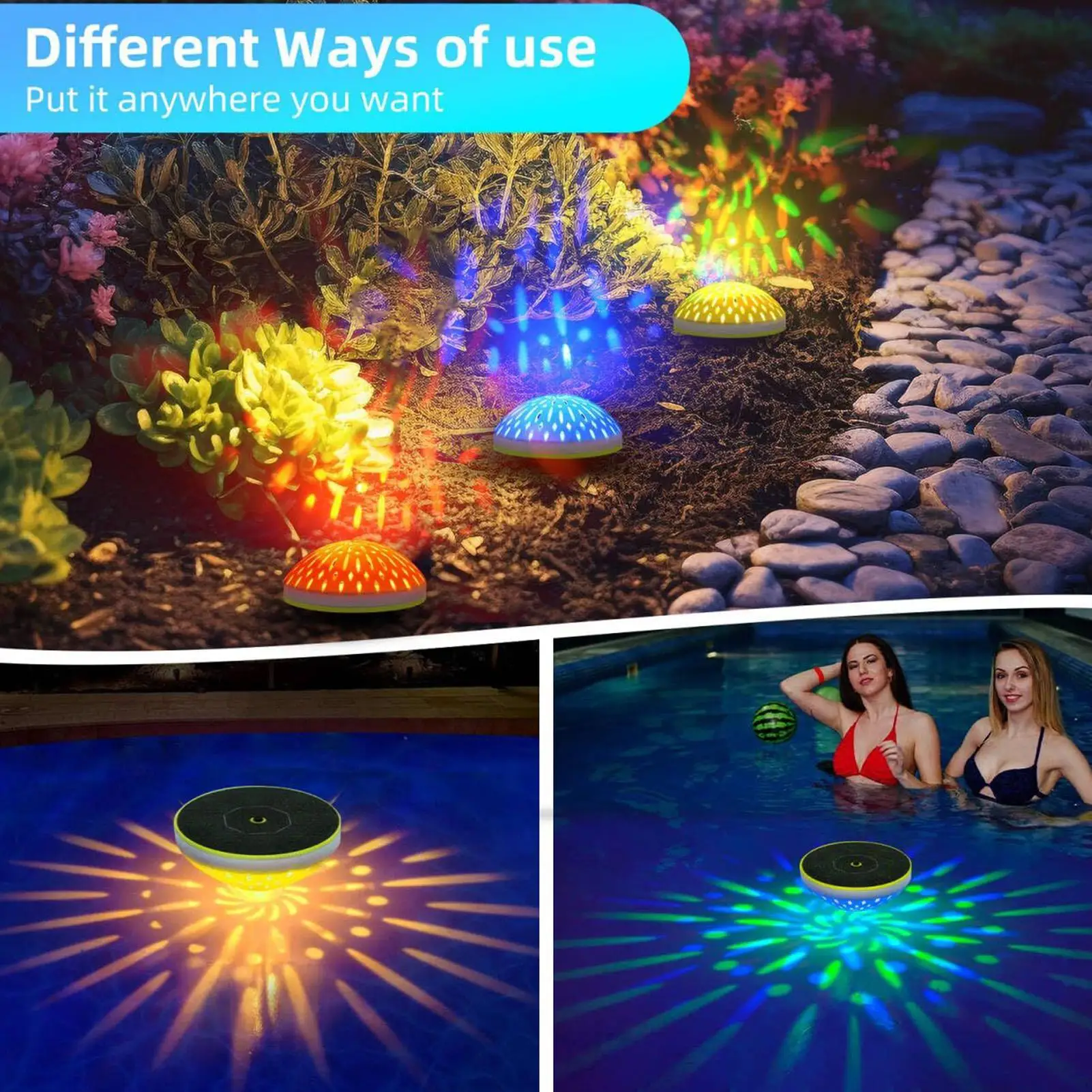 

Solar Pool Lights Pool Floating Color Changing Lights Waterproof Solar Pond Lamp For Outdoor Party Pond Beach Backyard Garden