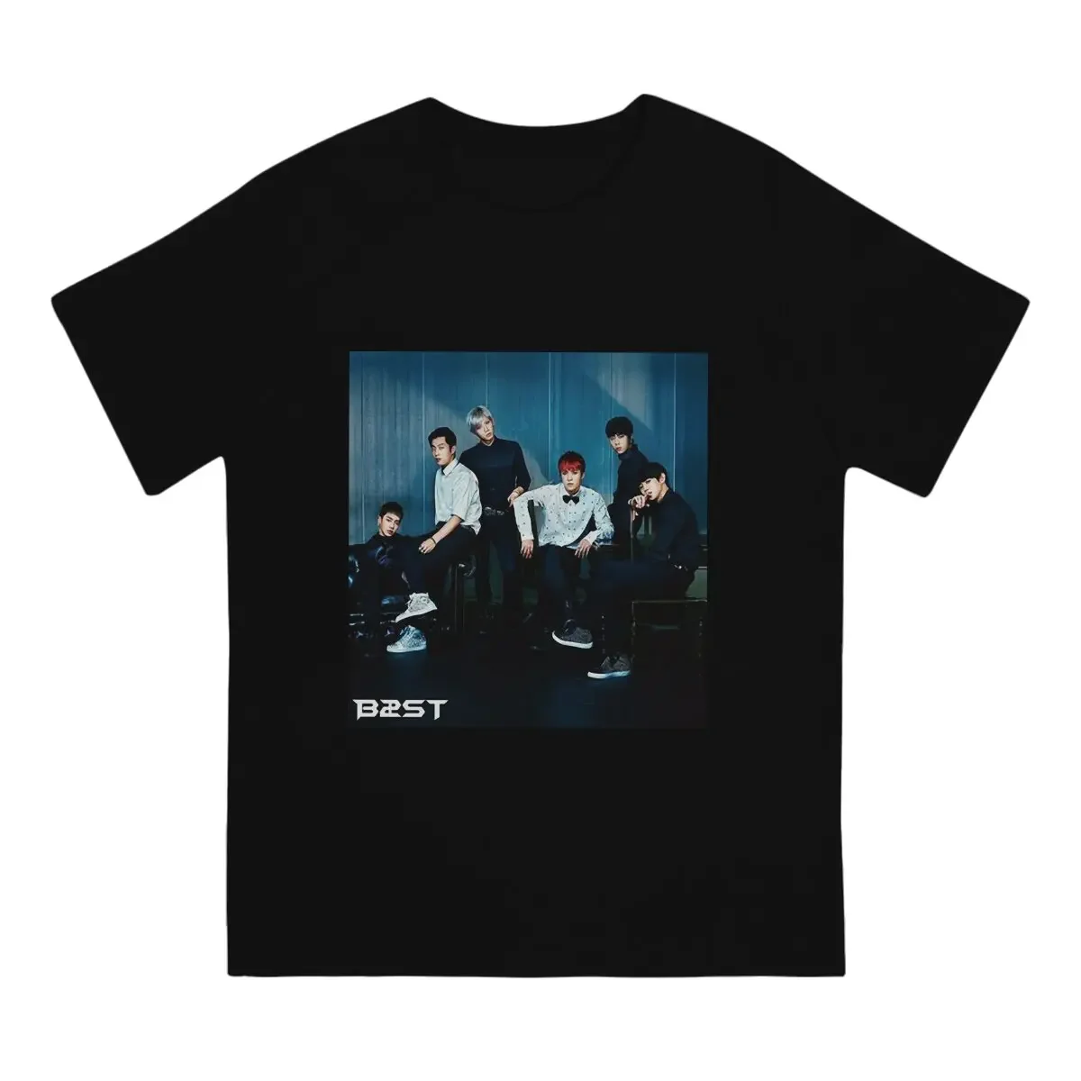 Men's Pop Singing Group T-Shirt for Men B-Beasts Casual 100% Cotton Tees O Neck Short Sleeve T Shirt Printed Clothing