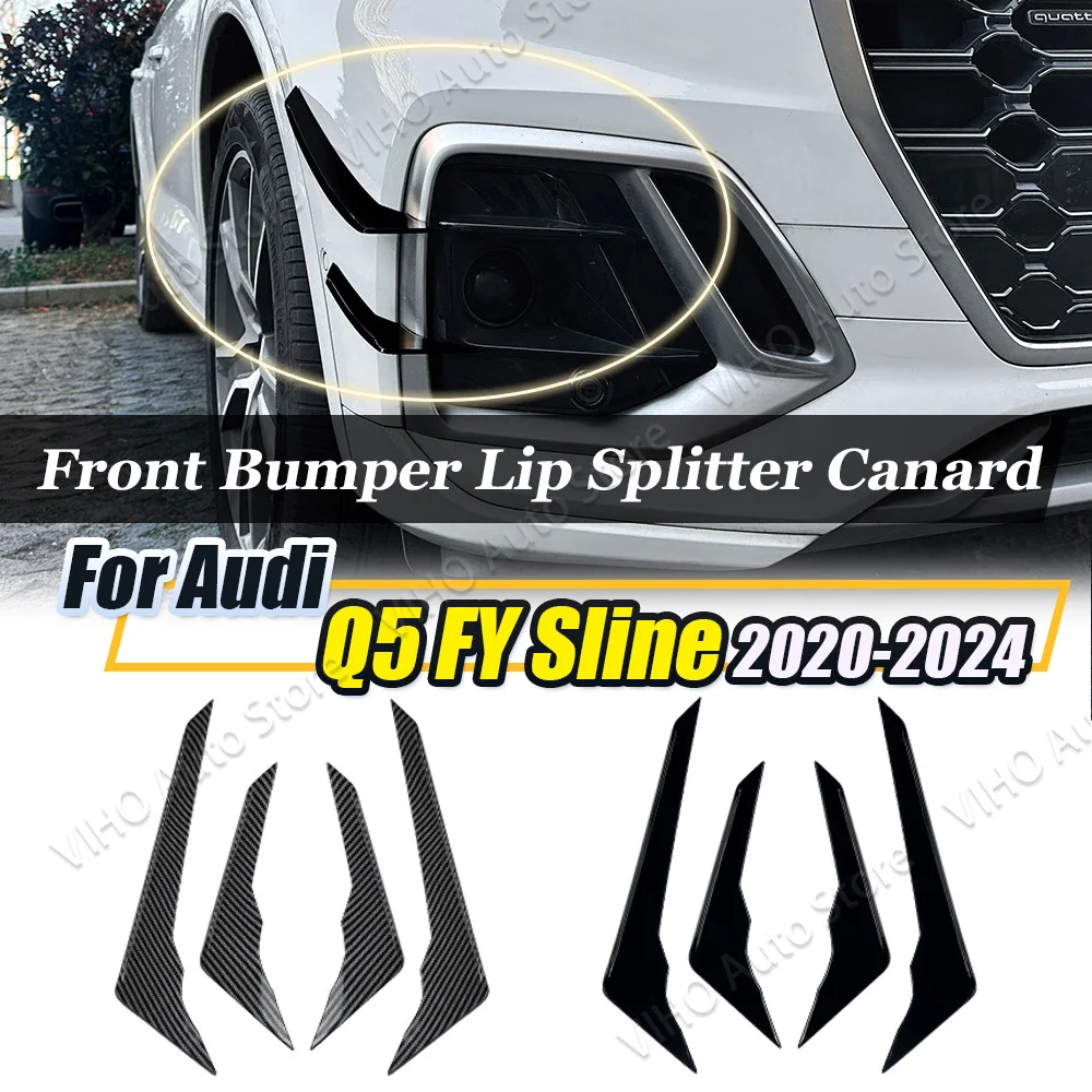 

Для Audi Q5 FY S-line 2020 2021 2022 2023 2024 Автомобильная передняя боковая отделка Canard, бампер, спойлер, сплиттер, комплекты кузова