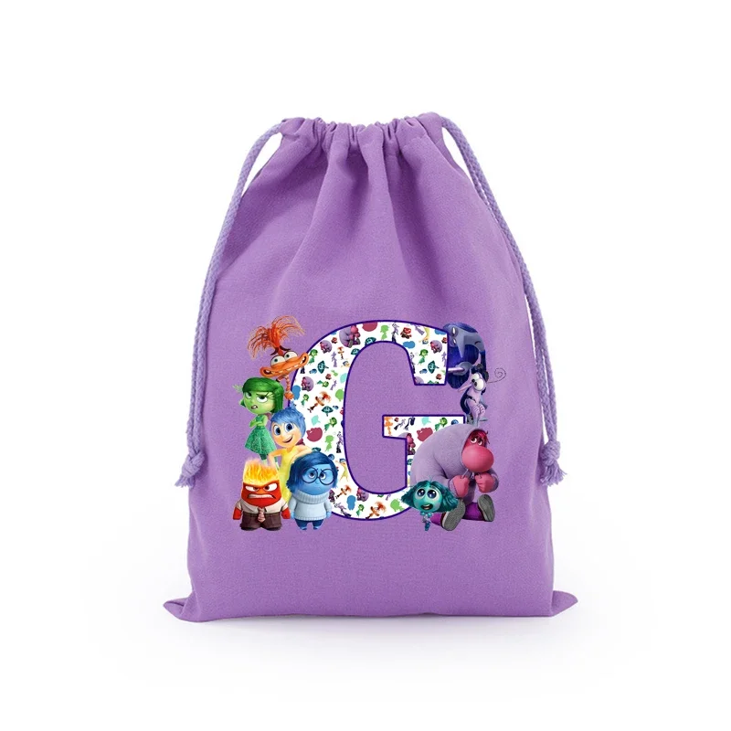 Disney Inside Out 2 Kids Cartoon Cute Drawstring Bag Girl Boy Anime Printed Storage Children Gift Candy Bags Kawaii Handbag Gift