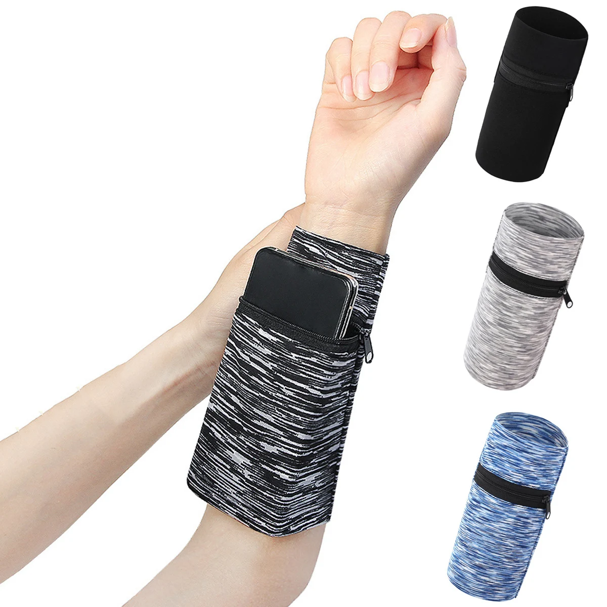 AliExpress Running Arm Bag Lightweight Mobile Phone Armband Sports Pouch Cycling Storage Wrist Bag Bicycle Wrist Zipper Strap Arm Bag