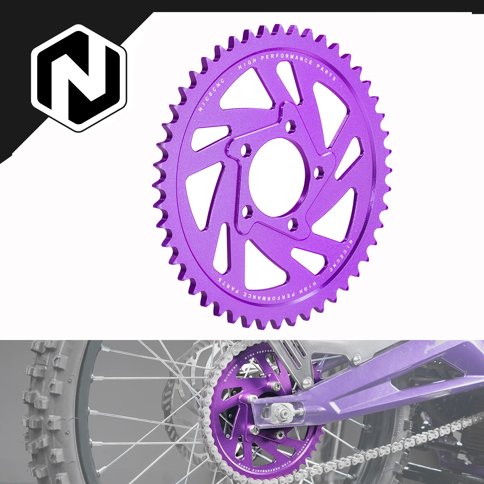 

NICECNC For Surron light bee X light bee S light bee L1E Segway X160 Segway X260 2024 Electric Bike 48T Rear Sprocket Aluminum