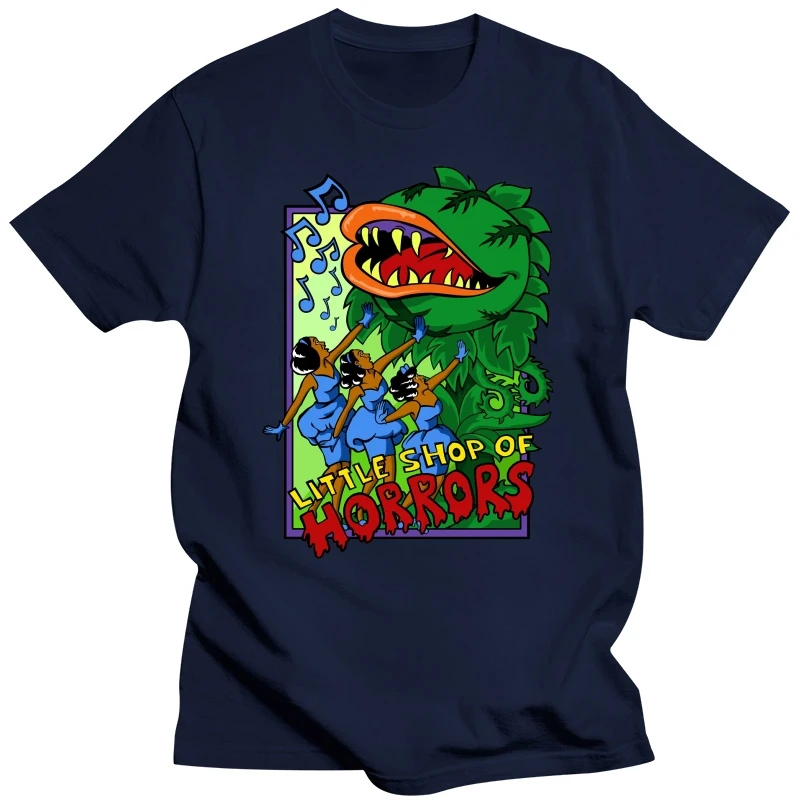 Little Shop of Horrors T shirt  alan menken howard ashman audrey  ii urchins the ronettes round neck cool  mans T-shirt