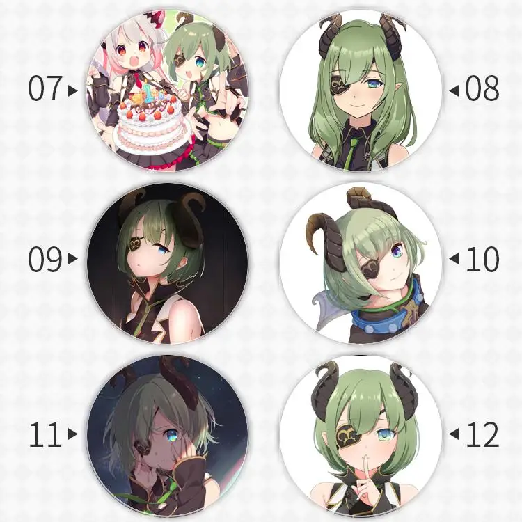 Mico Channel Badge Brooch Vtuber Virtual YouTuber anchor Peripherals Pin Personalized Anime Clothes Anime Peripheral