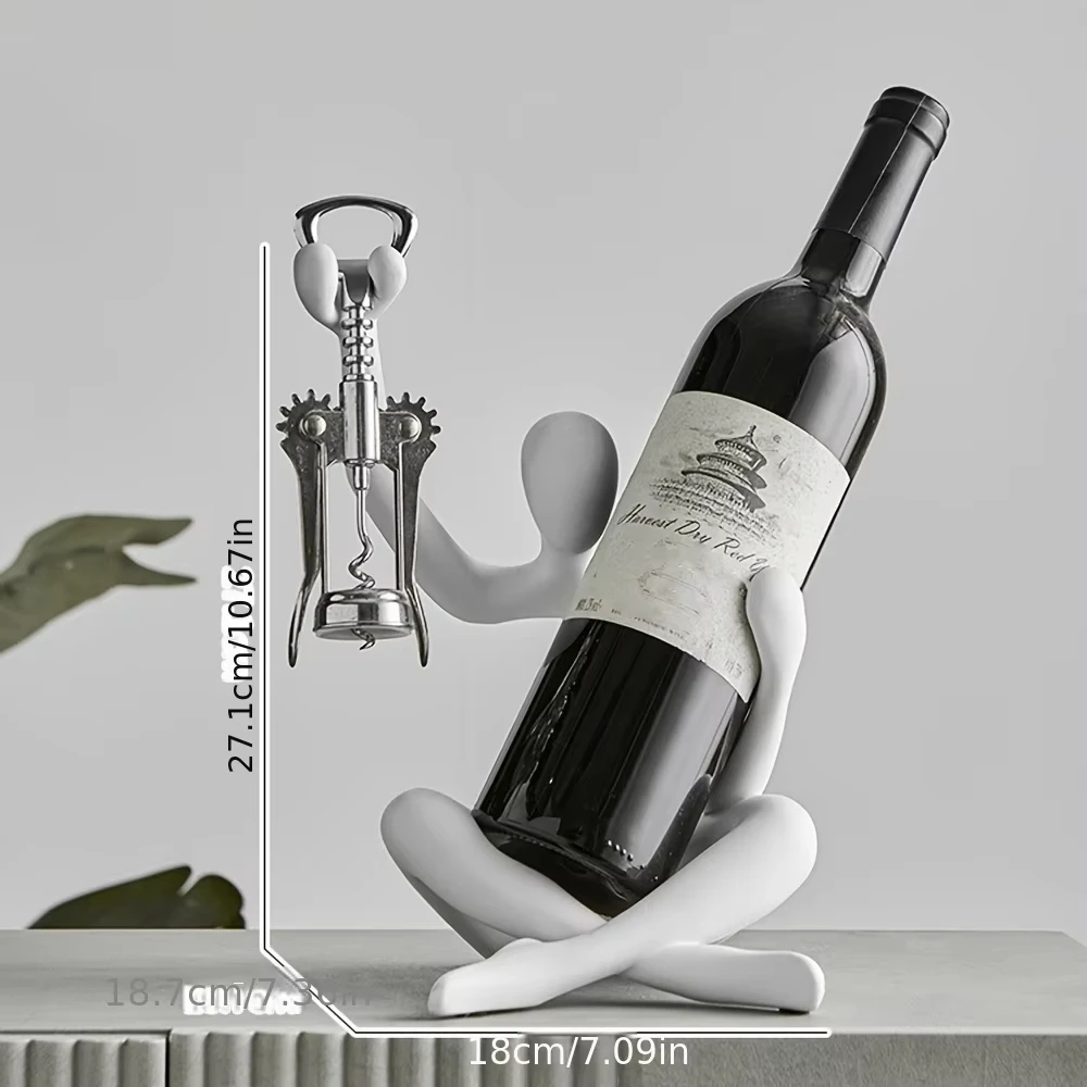 Creative Abstract Character Red Wine Rack Storage Bar Ornament Wine Bottle Holder Whiskey Display Stand Accessory for Organizer