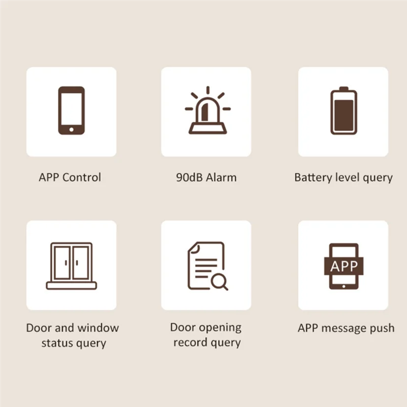 

Smart Wifi Door And Window Alarm Sensor With Open/Close Detection Function, Remote Anti-Theft Alarm