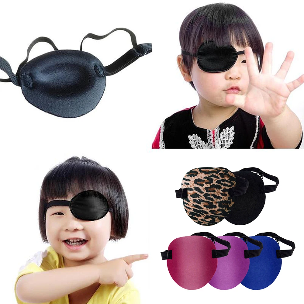 Tcare Unisex Black Single Eye Patch Washable Adjustable Concave Eyepatch One Eye повязка на глаз Halloween Party Pirate Cosplay