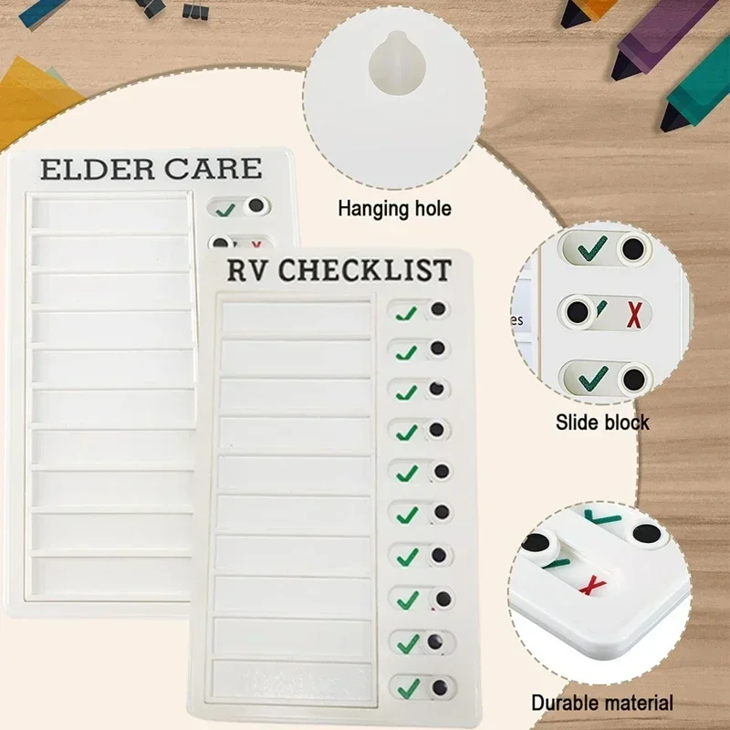 Portable Memo Checklist Board Daily Task Planning Blank Memo Checklist Elderly Child Note Bulletin Board Reminder Student Supply