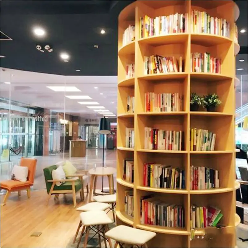 Creative Modern Wood Luxury Tree Bookshelf Big Tree Display Stand Decoration School and Hotel