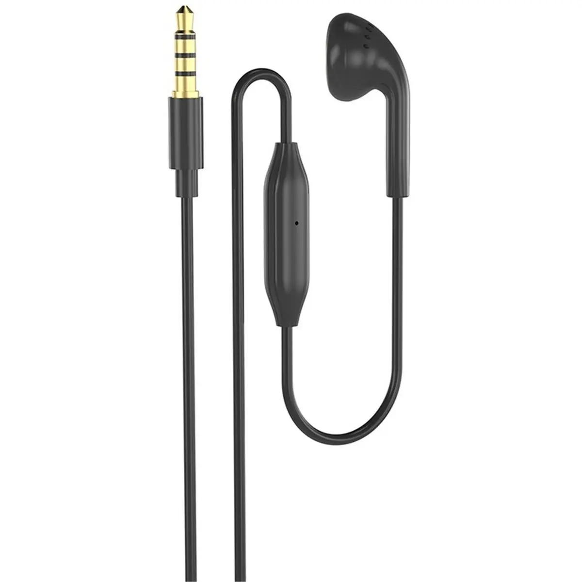【B63C~】 3.5mm Single Earbud with Mic, Wired Mono Earphone Inline Control Sleep Headphone for Driving, Calls, Work
