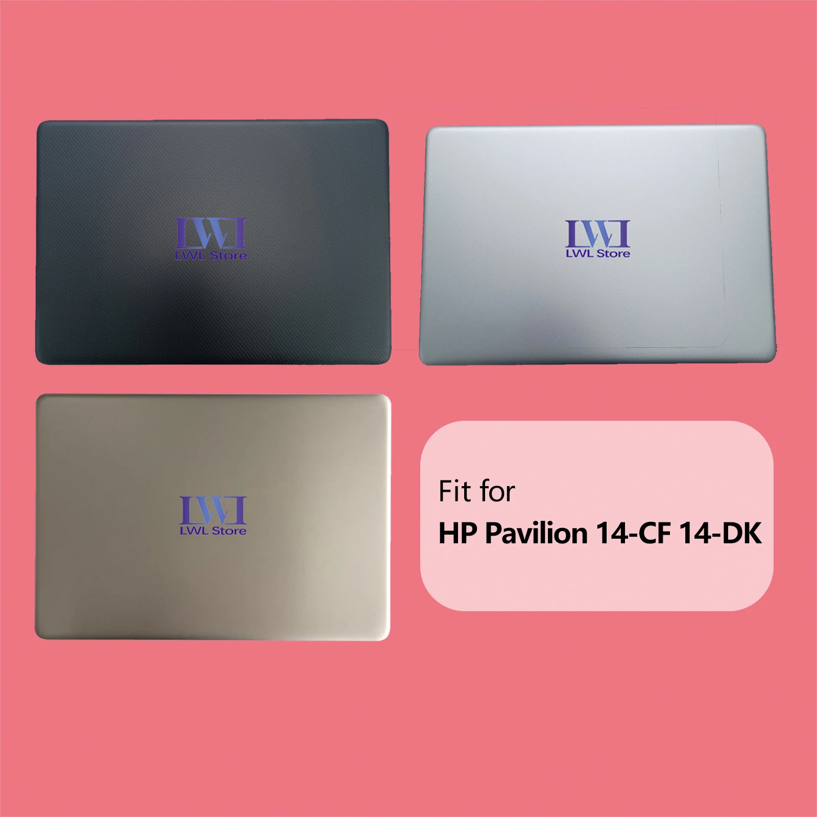 LWL NEW For HP 14S-CR 14S-CF 14-CF 14-DF 14-DK-CR TPN-I130 I135 340 G5 Laptop LCD Cover  black L87756-001  golden L24466-001