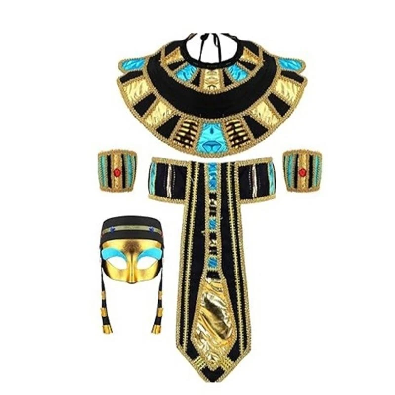  King Tuts Hat Costume Egyptian Collar Egyptian Costume Accessories for Halloween