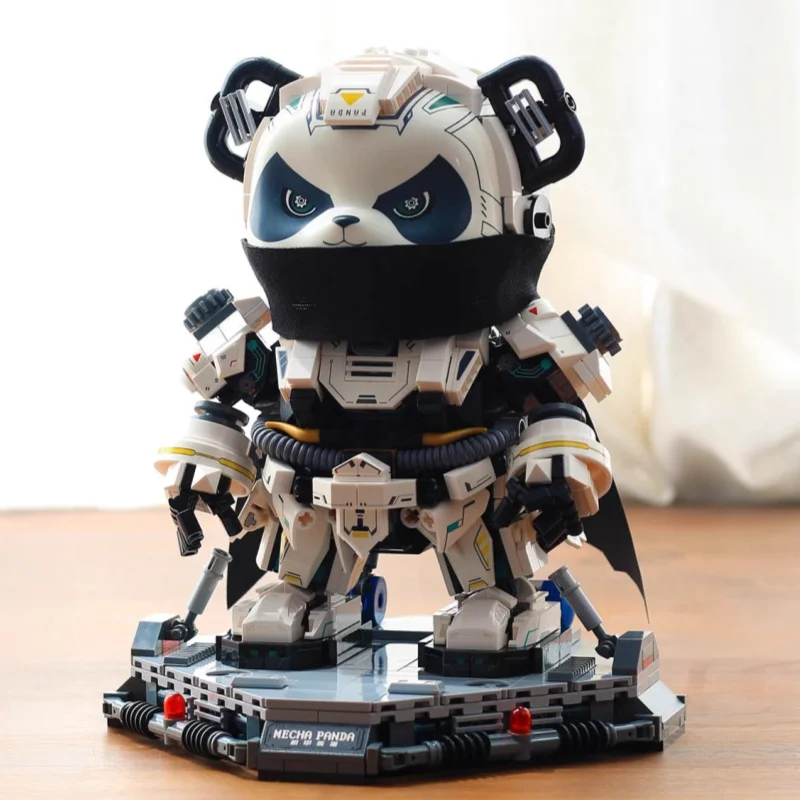 

Mech Panda Assembly Building Blocks Aerospace Series Mobile Models Desktop Collection Ornaments Toys Birthday Gifts