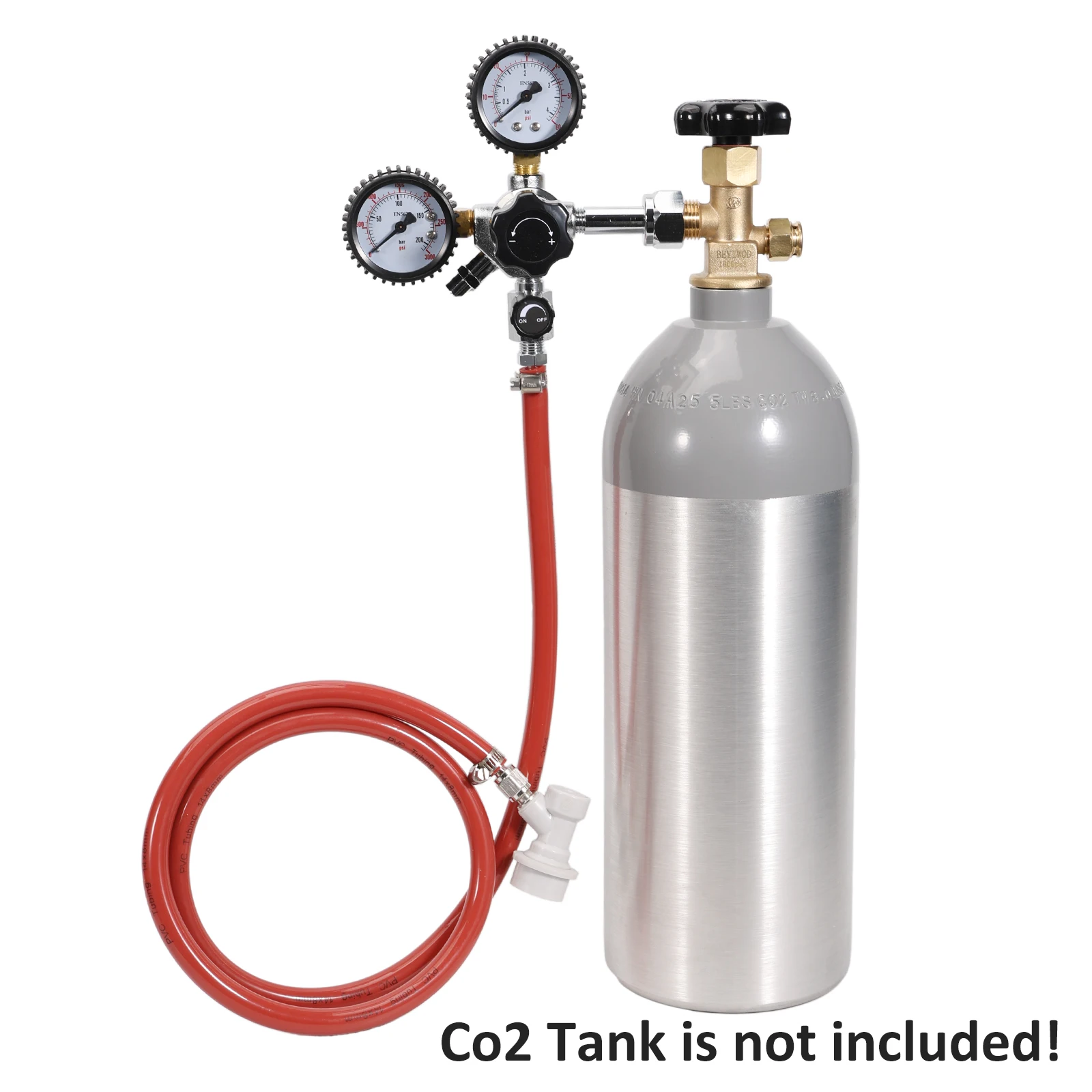 Regulador de Co2 en la desconexión de bloqueo de bola, dispensador de cerveza y Soda, 1,2 metros, montaje de línea de Gas, Kegerator casero DIY