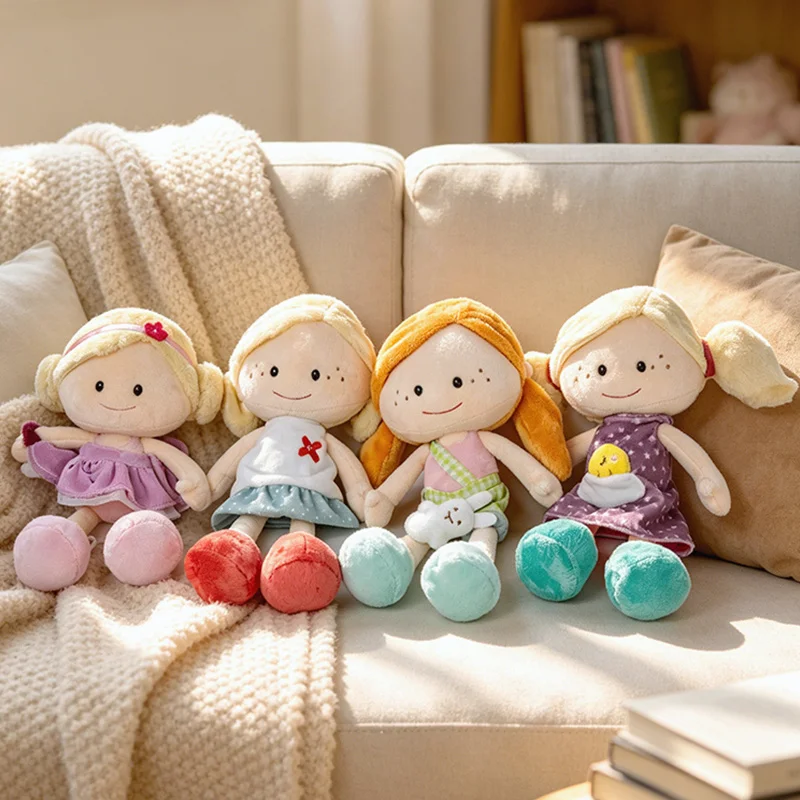 1Pc 32cm Sweet Plush Girl Peluche Toy Healing Dolls Kawaii Little Girl with Dress for Kids Baby Appease Accompany Toy Gift