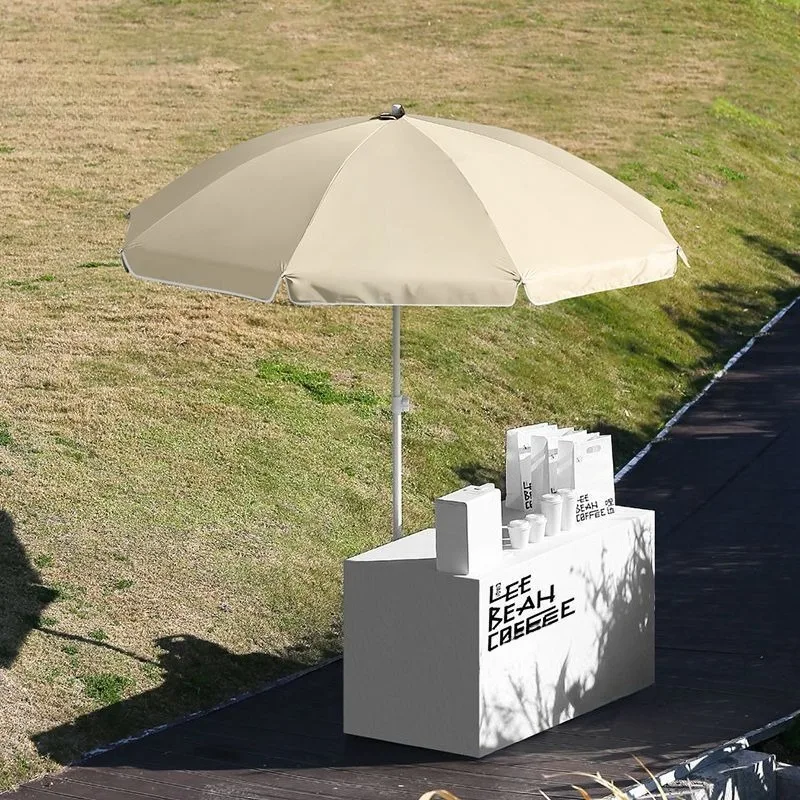 Vinyl Coating Patio Umbrellas Portable Foldable Parasols UV Protection Rainproof Canopy Multifunctional Practical Furniture