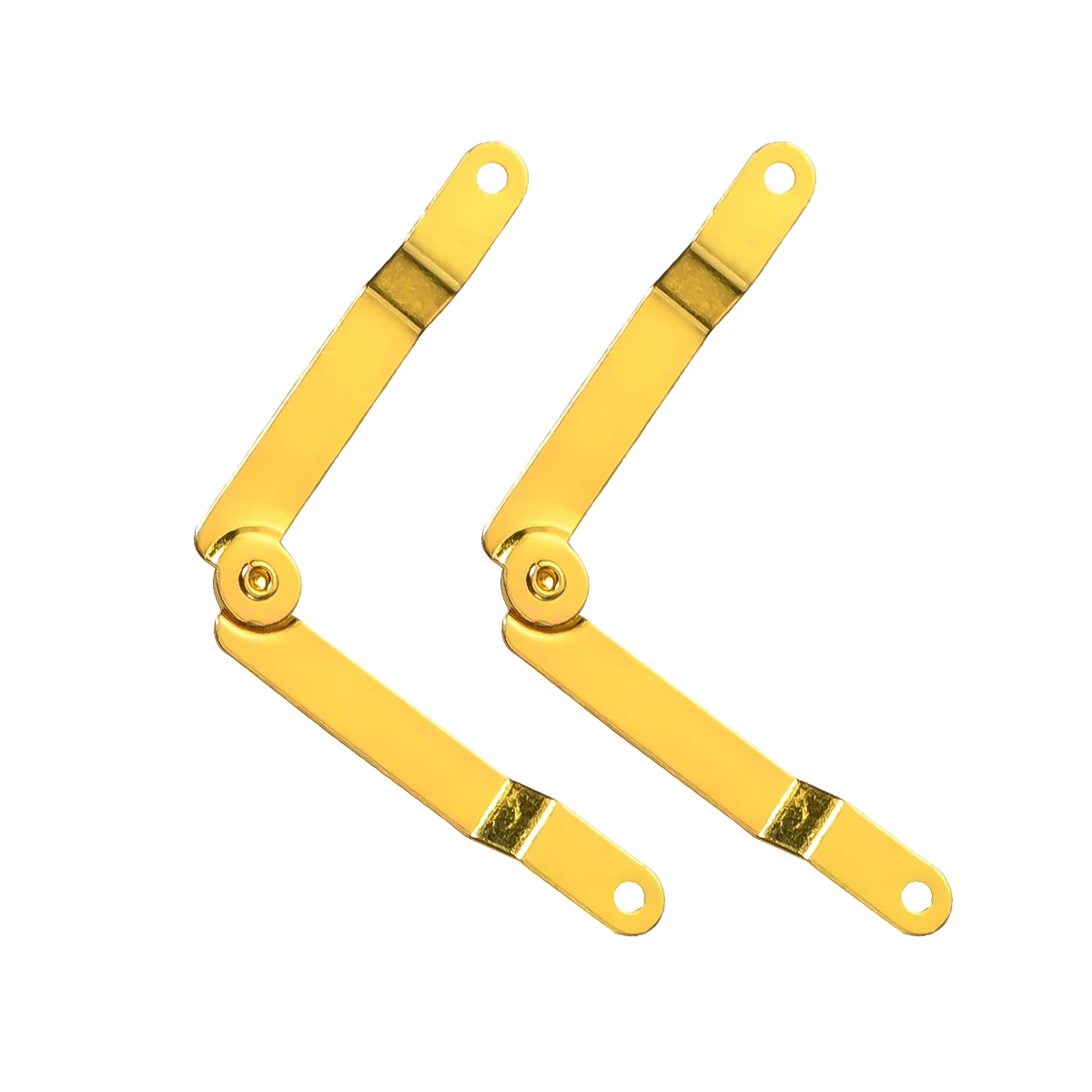 10pcs/set Wood Box Lid Support Hinge w/screws Jewelry Case Cover Stay Fittings Wooden Cabinet 62*8mm Stopping Position Hardware