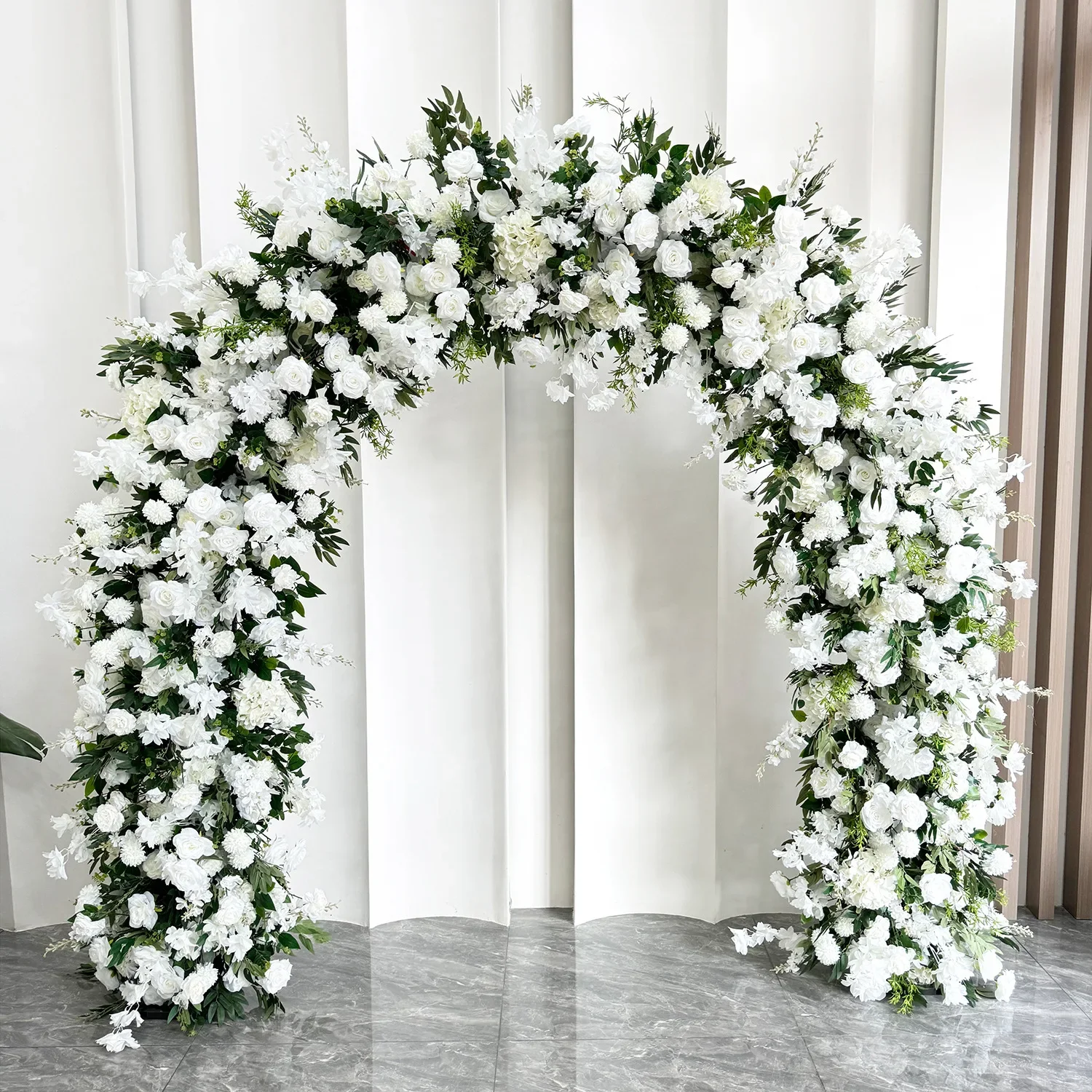 2.4 meters arch floral arrangement Mori  decoration flower wedding stage background simulation rose row