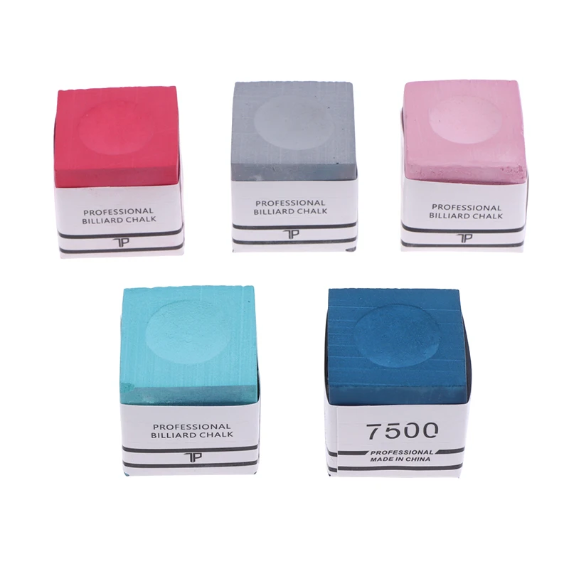 

【W】Square TP7500 Billiard Chalk Non-slip Fine Powder Snooker Neutral Pool Chalk Billiard Accessories 5 Colors Available