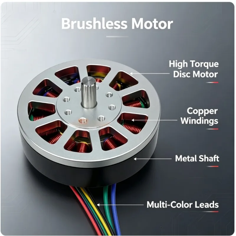 100W Disc‑Type BLDC Motor 18N20P DC24V 3‑Phase Permanent Magnet With Hall Sensor For Robot DIY Automation Equipment