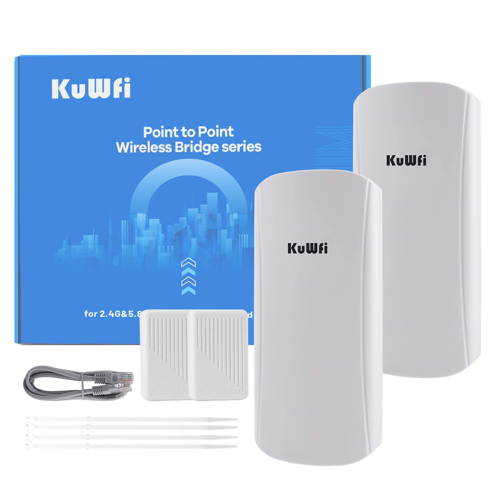 Imagem -06 - Kuwfi 5ghz 450mbps Wifi Ponte ao ar Livre Cpe Repetidor sem Fio de Longo Alcance Extensor Ponto Acesso ap Wifi Ponte Roteador Cliente