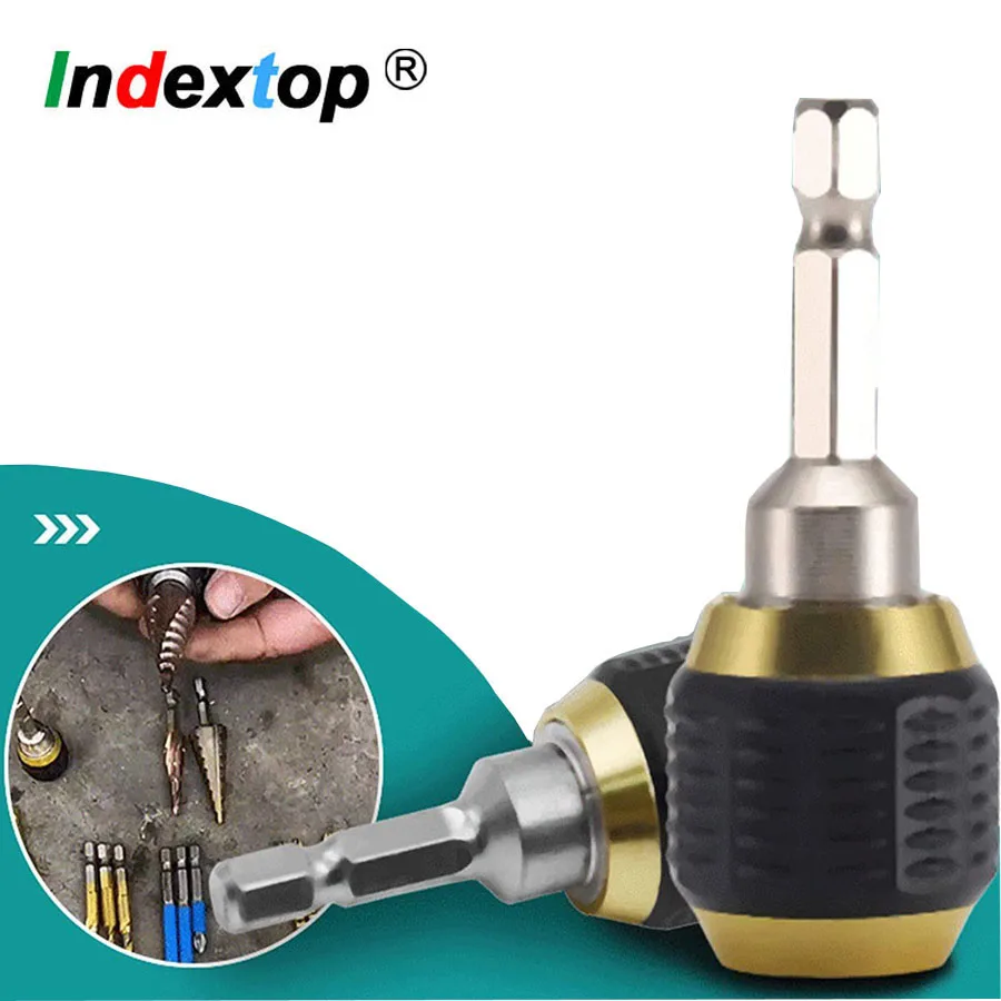 

1/4''Hex Handle Quick Coupling-Change Adapters Joint Electric Hand Drill Three Claw Turn 50-60MM Hex Self-locking Connecting Rod