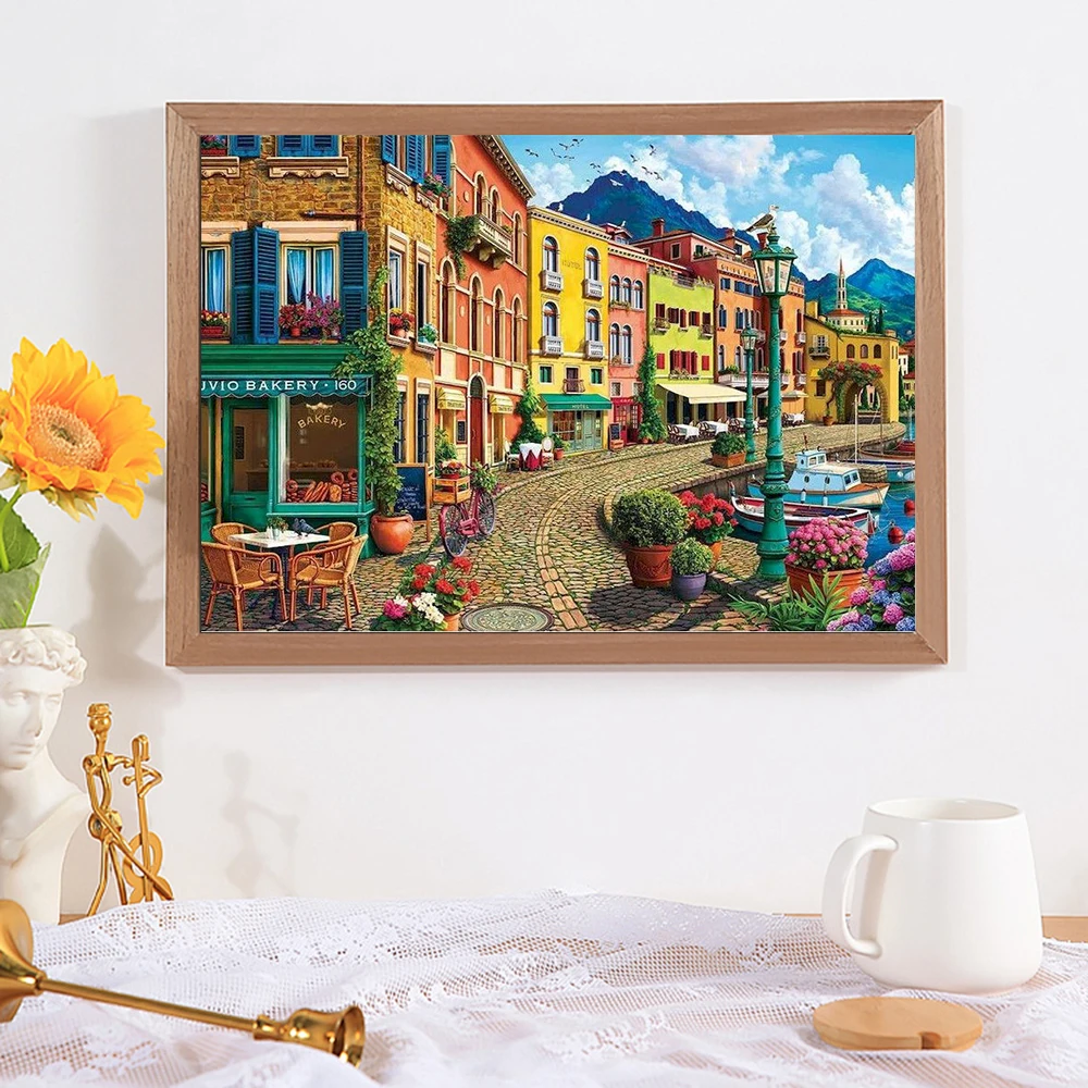 PhotoCustom Painting By Numbers Coloring Landscape Paint Canvas Picture Oil Painting By Number HandPainted For Adults Home Decor